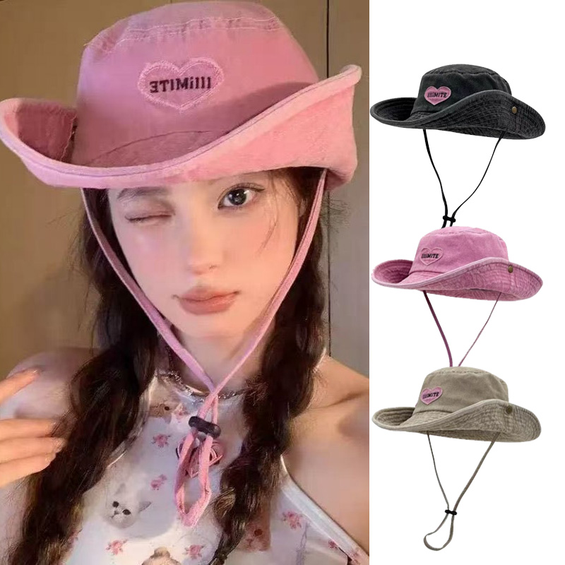 Japanese Outdoor Camping - Sombreros de Vaquero Retro Japoneses Lavados