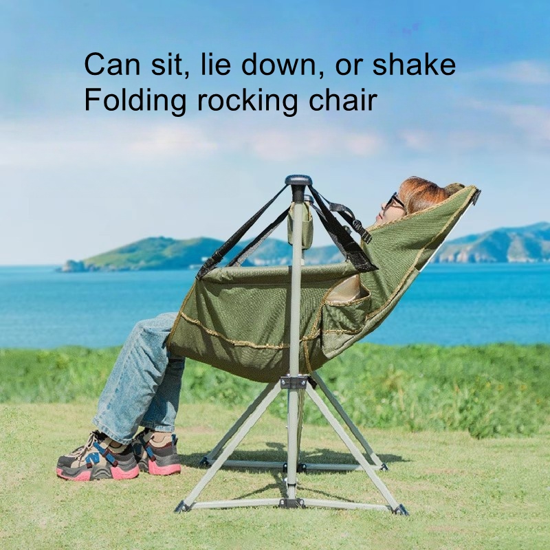 Outdoor Camping Rocking Chair - Silla mecedora portátil para viajes al