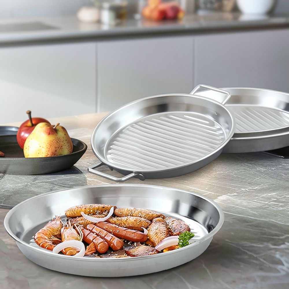 Outdoor Camping Griddle - Plancha de acero inoxidable portátil para