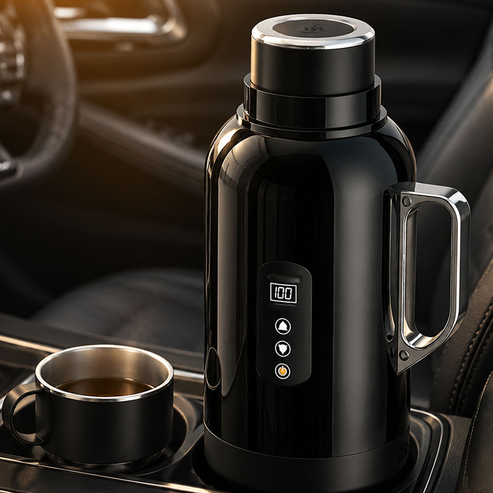 Outdoor Camping Kettle - Hervidor Eléctrico para Auto, 1500ml, Ebullición