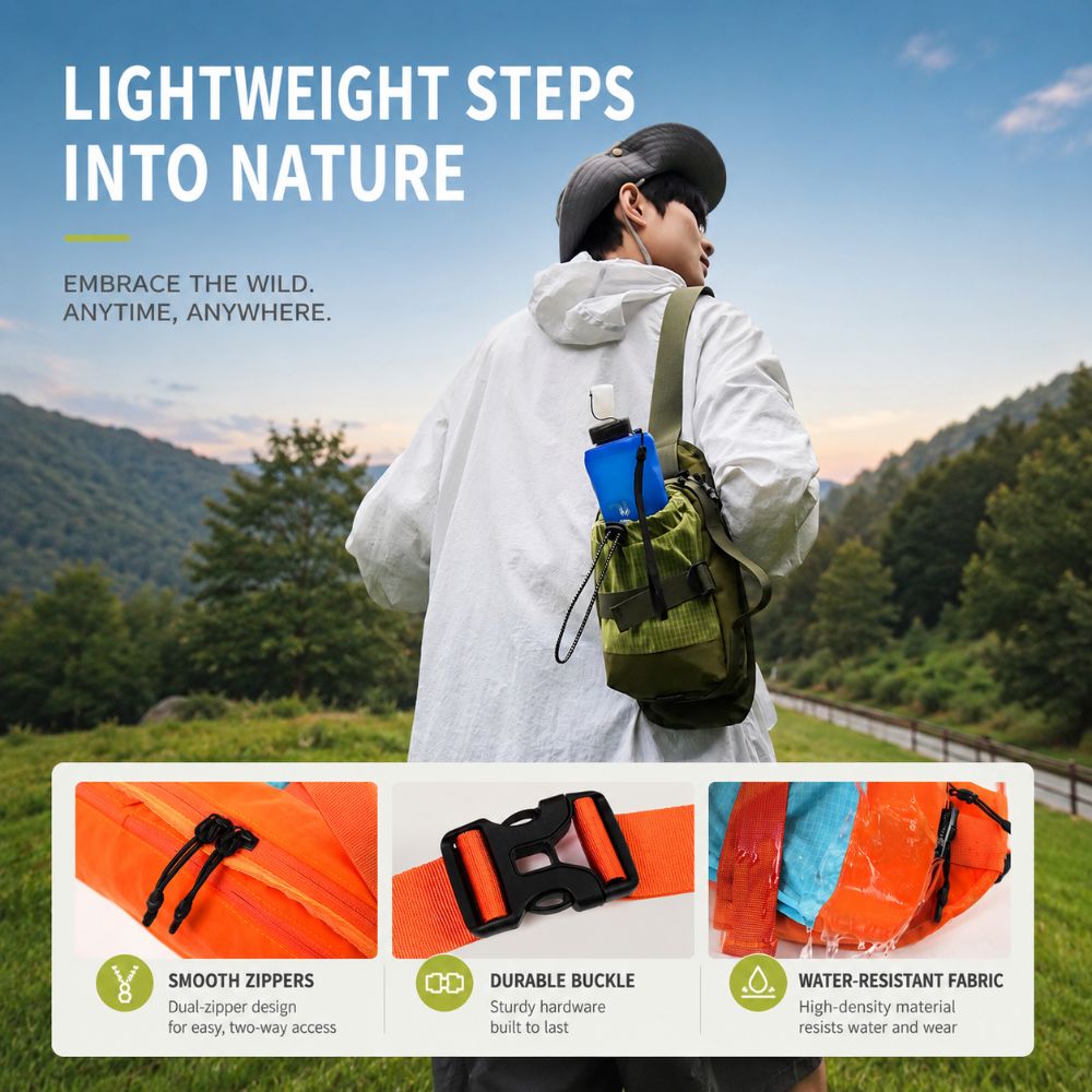 Outdoor Camping Kettle - Bolso bandolera coreano para exteriores, diseño
