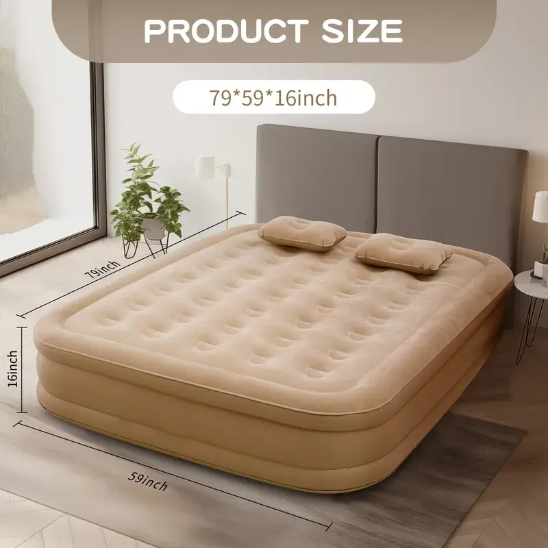 Outdoor Camping Mattress - Colchón Inflable de PVC para Interiores,