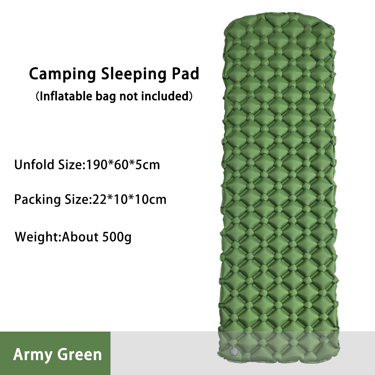 Outdoor Camping Mattress - Colchón Inflable para Acampar, Cama Plegable
