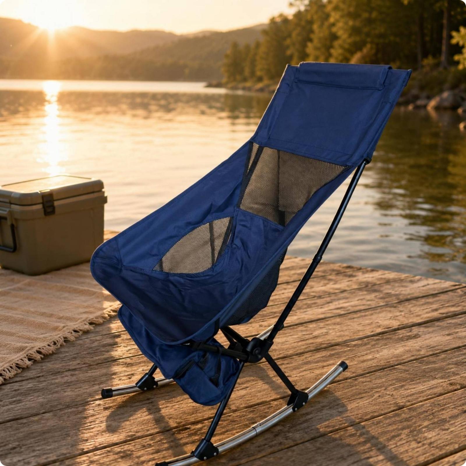 Silla Mecedora Plegable para E - Outdoor Camping Rocking Chair reseña y precio