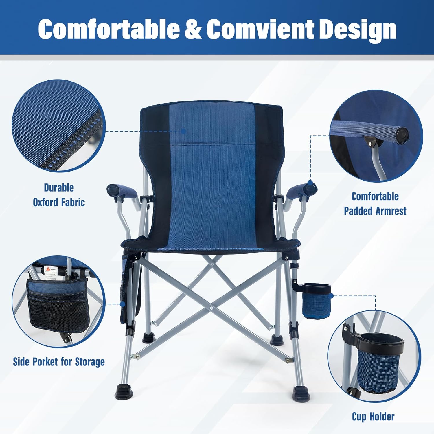 Silla Plegable Portátil para C - Outdoor Camping Folding Chairs reseña y precio
