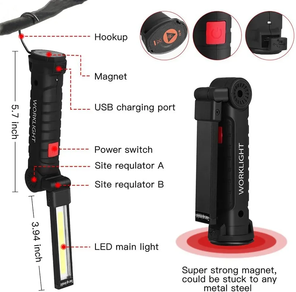 Linterna LED COB portátil, luz - Camping Lantern reseña y precio