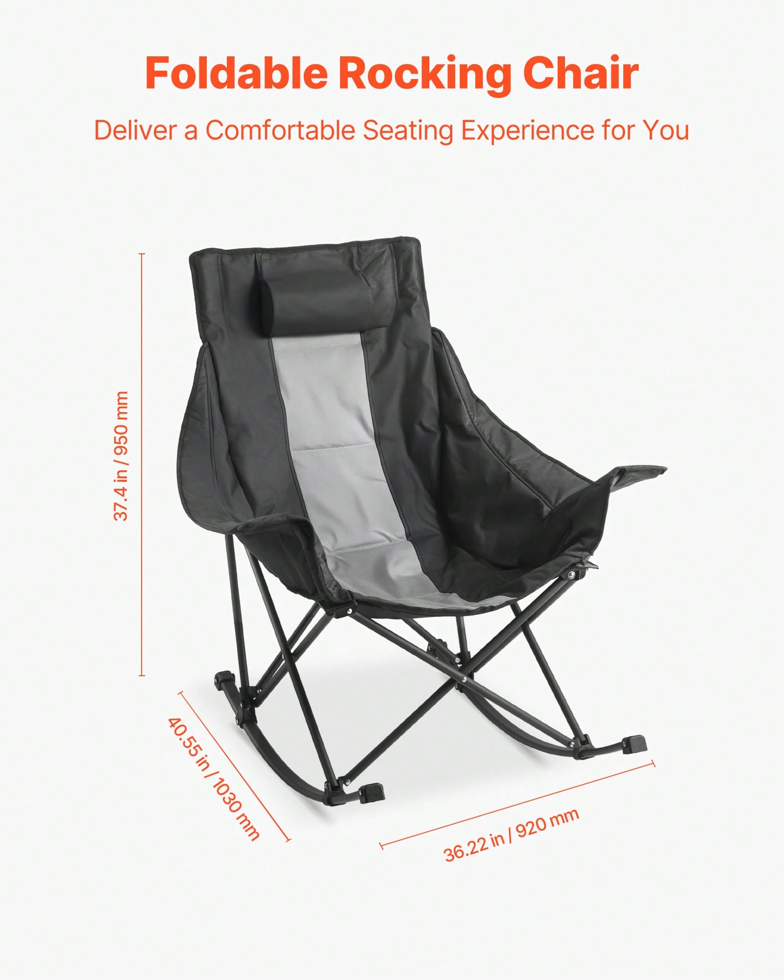 Silla de camping reclinable, p - Outdoor Camping Rocking Chair reseña y precio