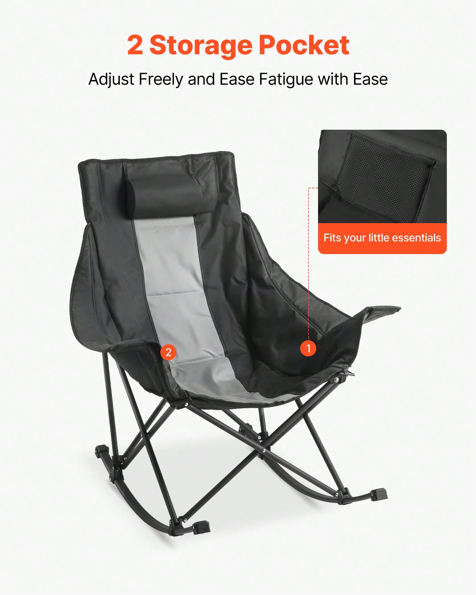 Silla de camping reclinable, p - Outdoor Camping Rocking Chair reseña y precio