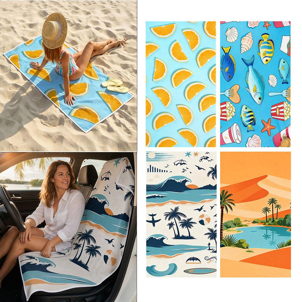 Toalla de playa 2 en 1, funda  - Outdoor Camping Mattress reseña y precio