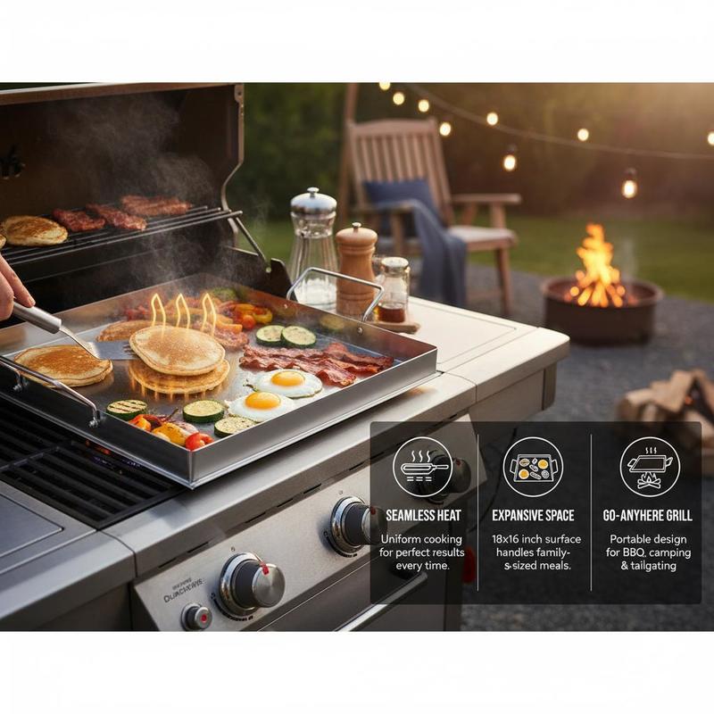 Plancha universal de superfici - Outdoor Camping Griddle reseña y precio