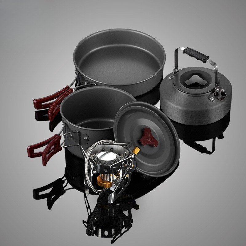 Juego de cocina portátil con e - Outdoor Gas Stove reseña y precio