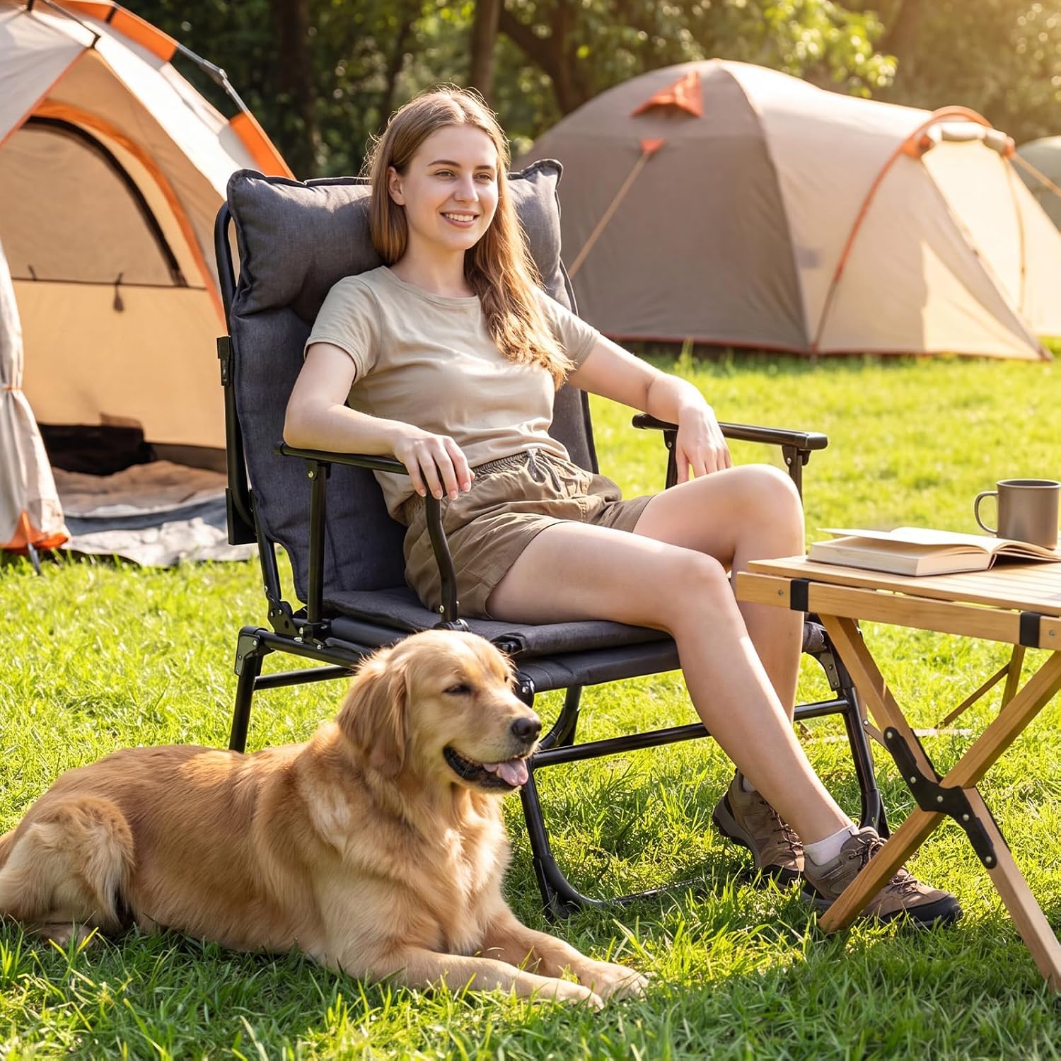 Juego de 2 sillas plegables pa - Outdoor Camping Folding Chairs reseña y precio