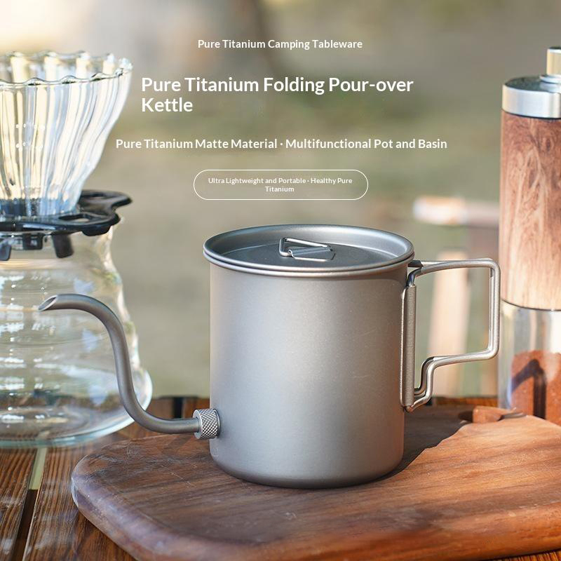 Hervidor de Café de Titanio Pu - Outdoor Camping Kettle reseña y precio