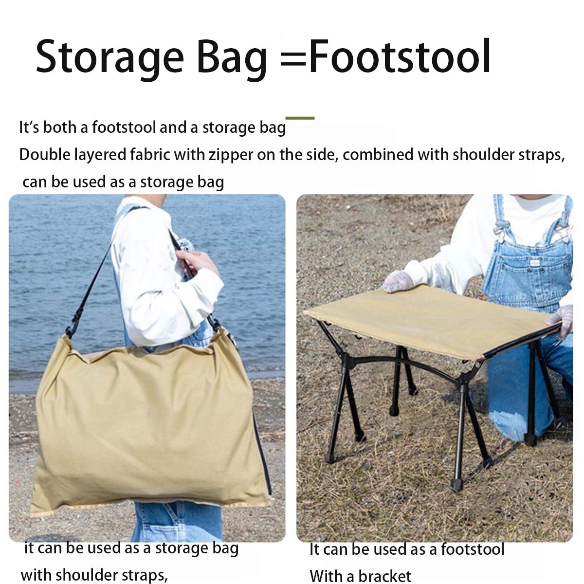 Silla multifunción para acampa - Outdoor Camping Rocking Chair reseña y precio