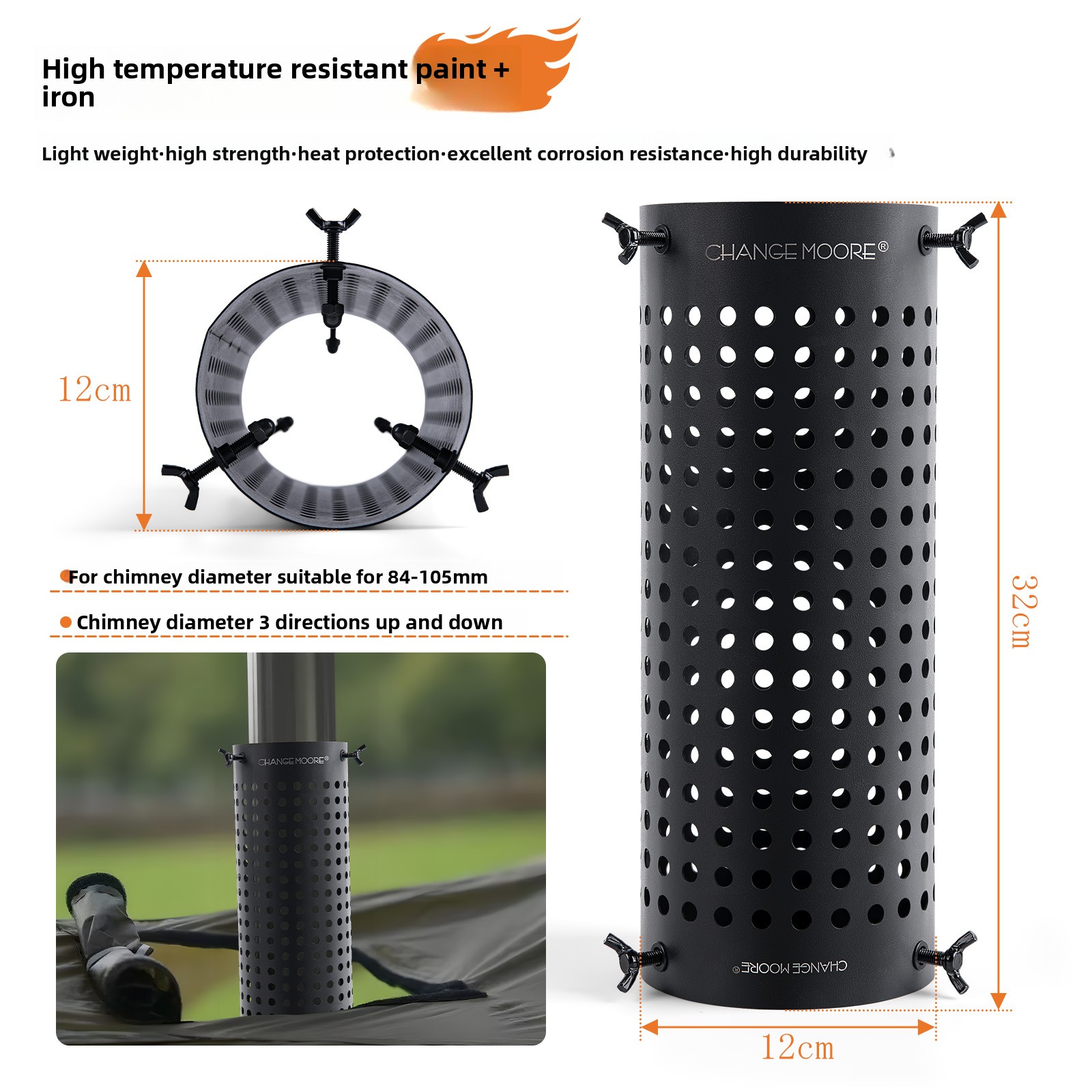 CHANGE MOORE Cubierta de tubo  - Outdoor Camping Stove Wood reseña y precio