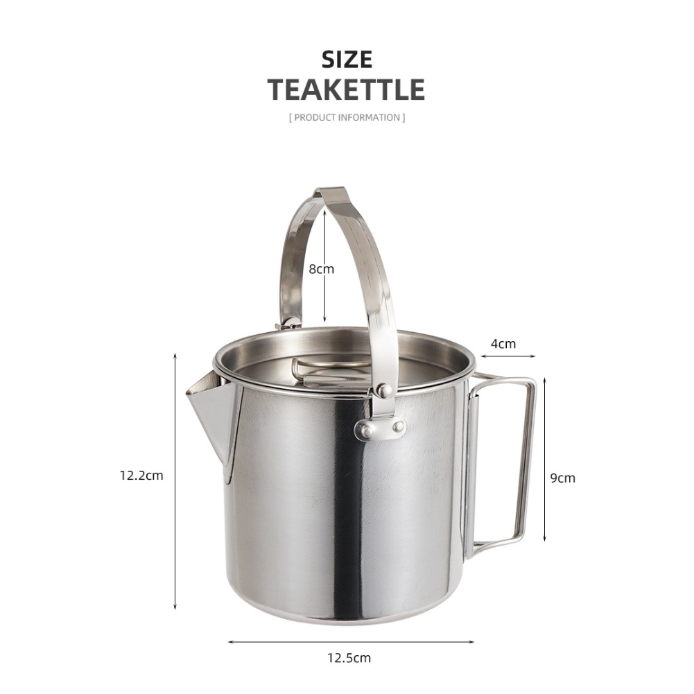 Hervidor portátil de acero ino - Outdoor Camping Kettle reseña y precio