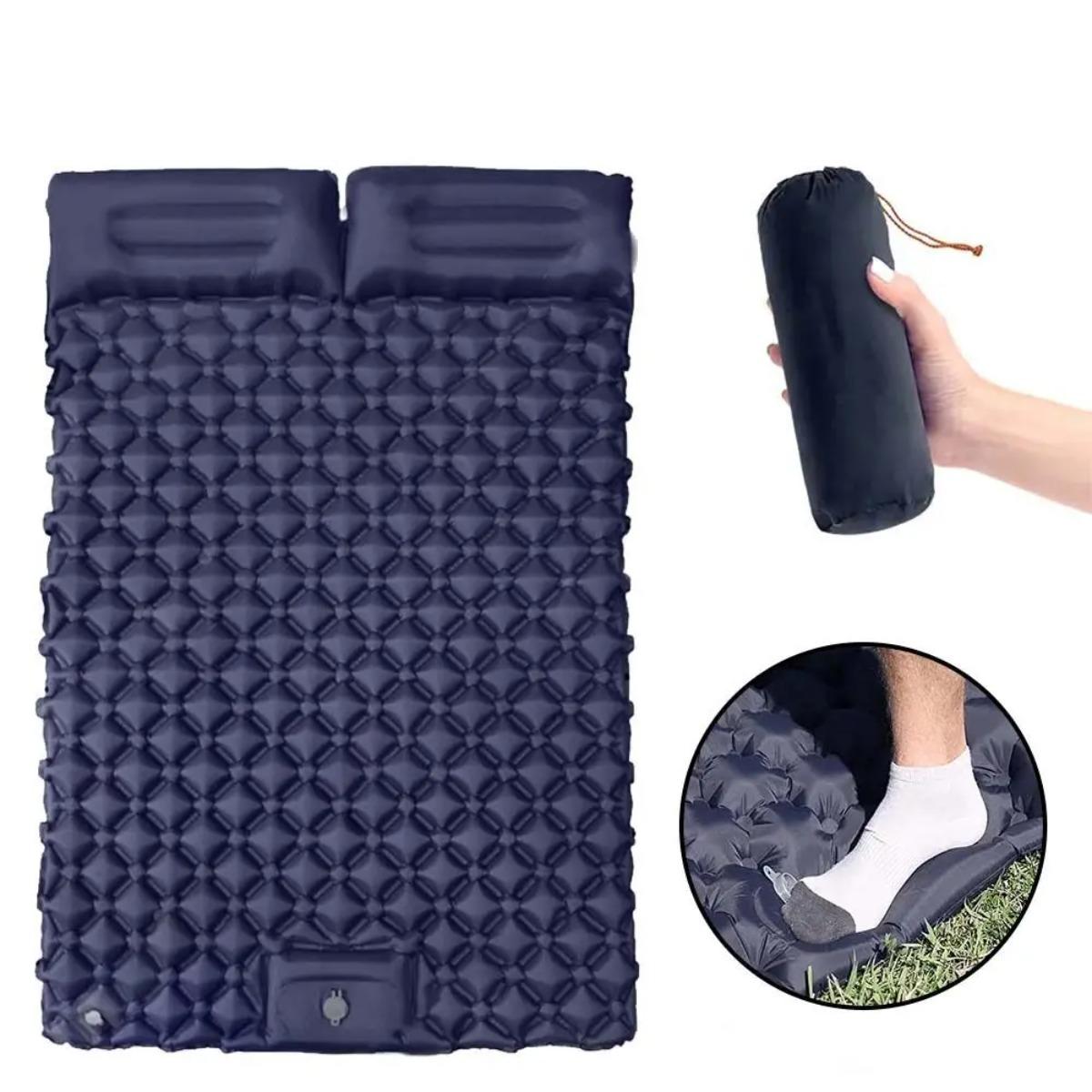 Colchón de aire inflable indiv - Outdoor Camping Floor Mat reseña y precio