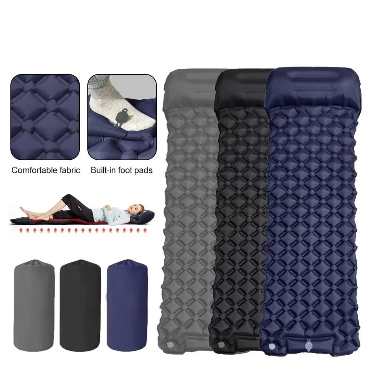 Colchón de aire inflable indiv - Outdoor Camping Floor Mat reseña y precio