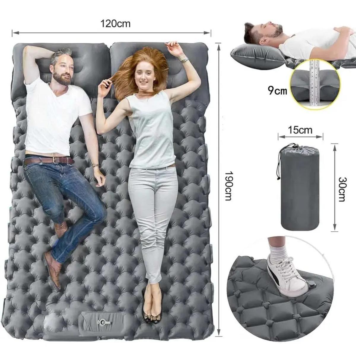 Colchón de aire inflable indiv - Outdoor Camping Floor Mat reseña y precio