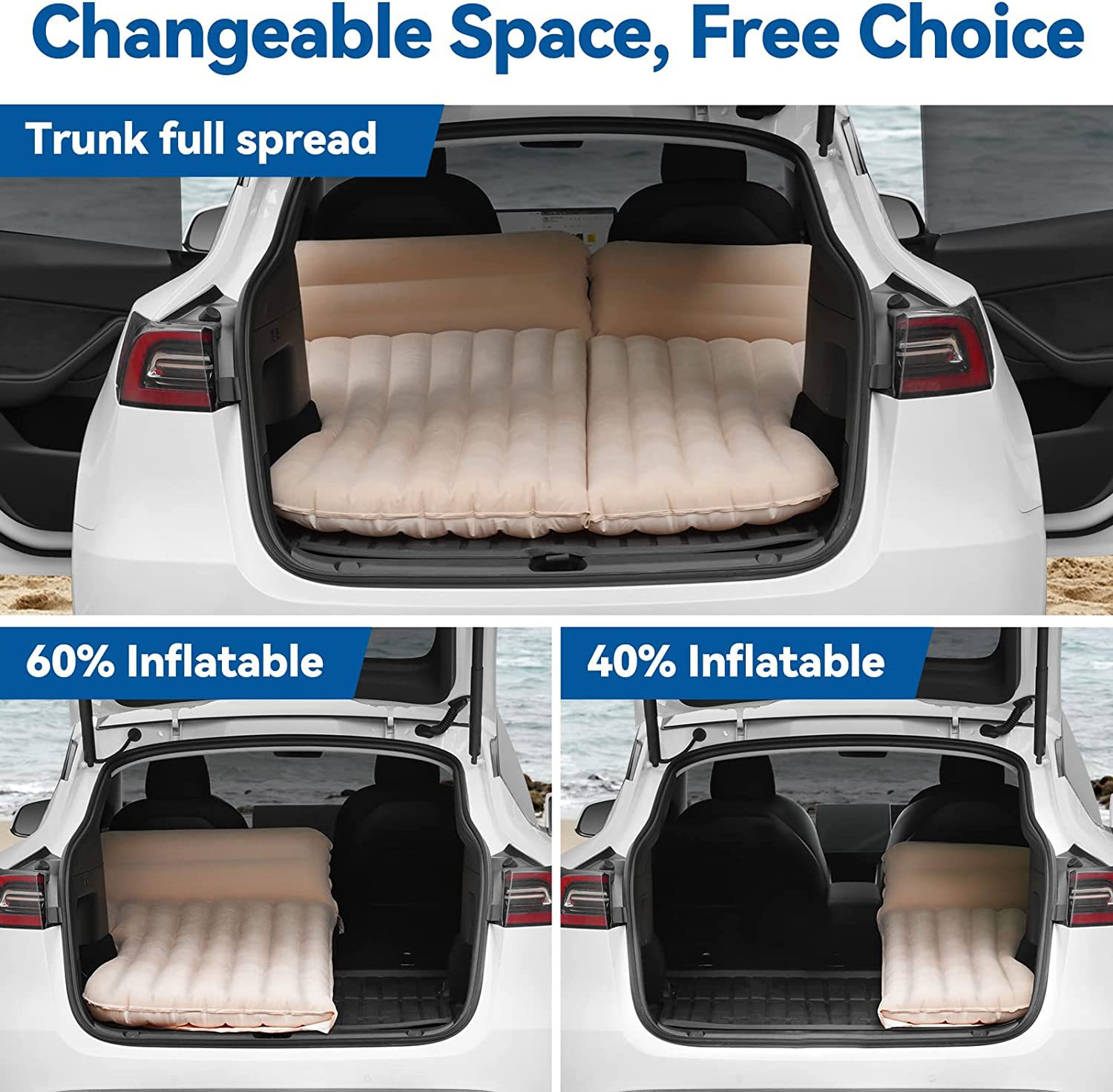 Cama inflable para coche Tesla - Outdoor Camping Mattress reseña y precio