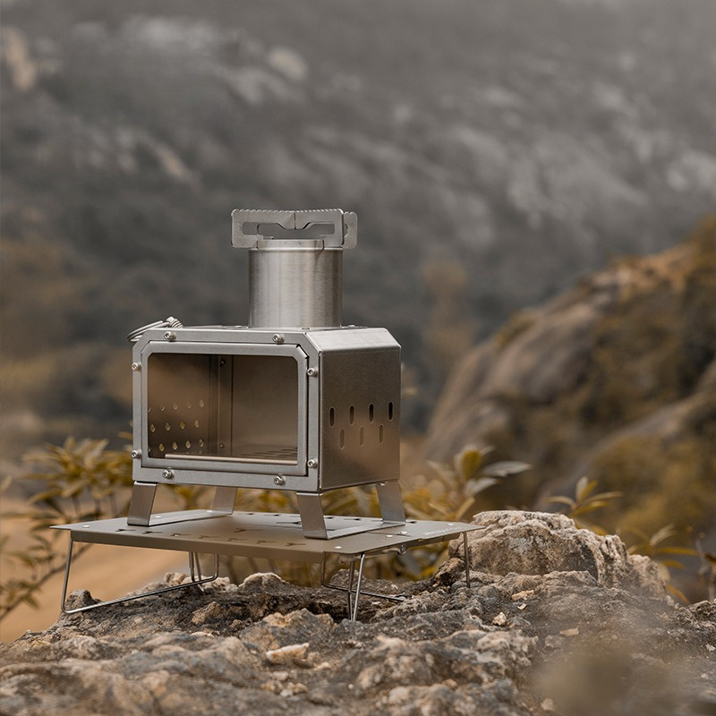 Estufa de leña portátil para a - Outdoor Camping Stove Wood reseña y precio