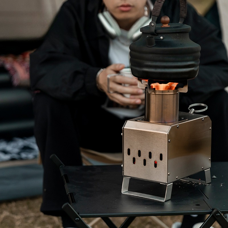 Estufa de leña portátil para a - Outdoor Camping Stove Wood reseña y precio
