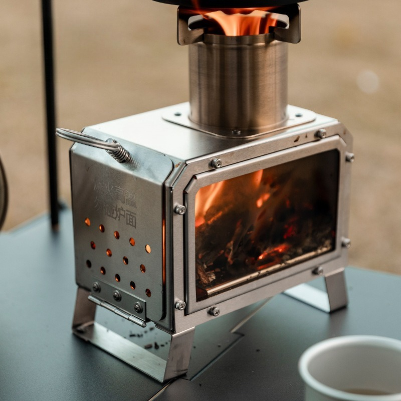 Estufa de leña portátil para a - Outdoor Camping Stove Wood reseña y precio