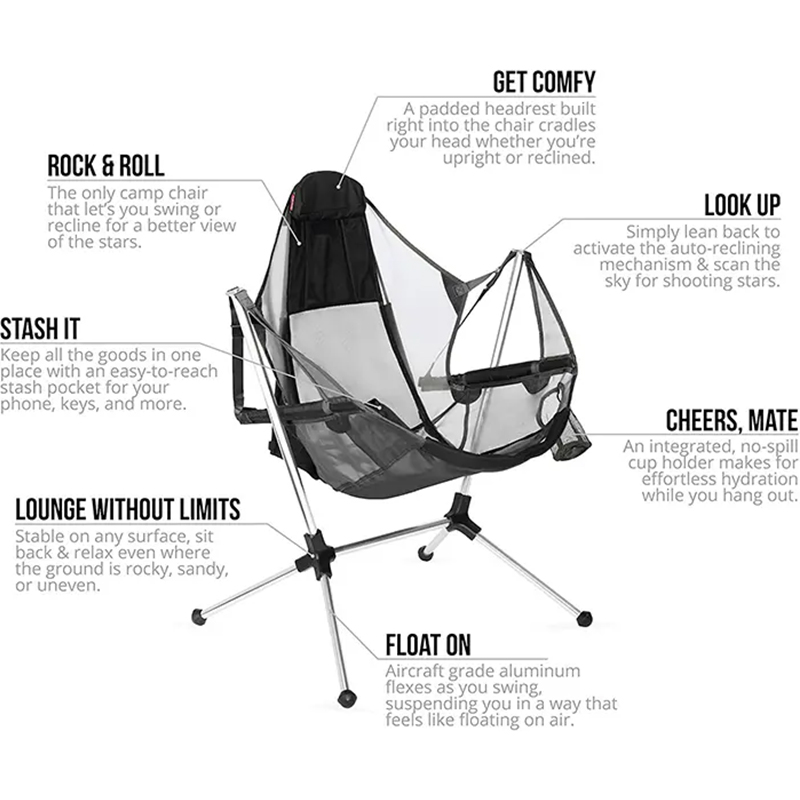 Silla Reclinable Plegable de A - Outdoor Camping Rocking Chair reseña y precio