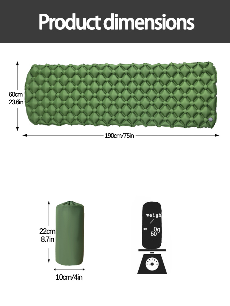 Colchón Inflable para Acampar, - Outdoor Camping Mattress reseña y precio
